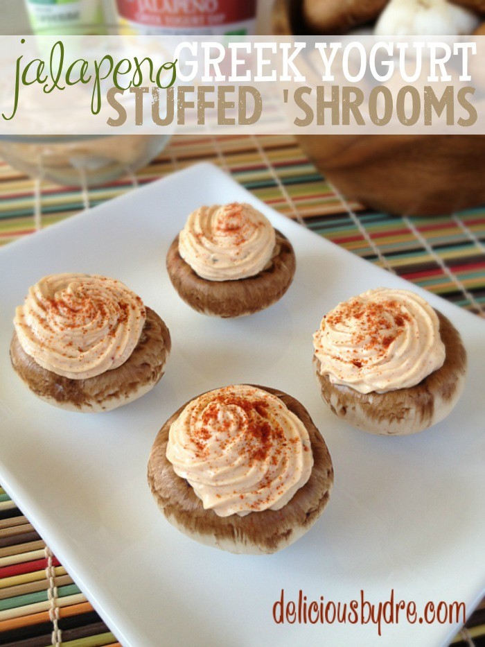 jalapeno greek yogurt stuffed mushrooms delicious by dre