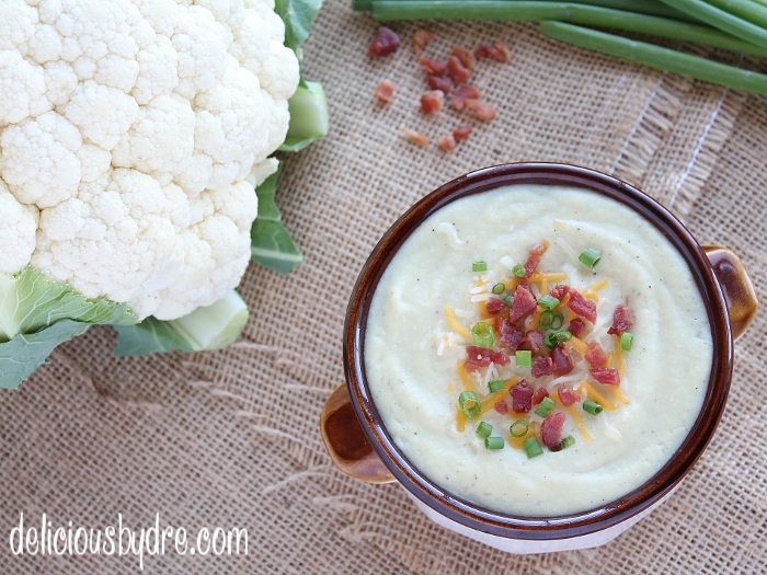 Cauliflower "Loaded Baked Potato" Soup delicious by dre