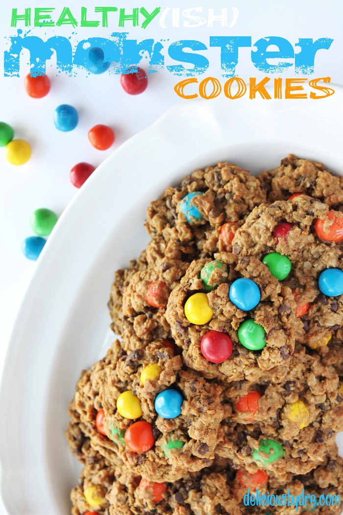 Healthy(ish) Monster Cookies! BEST healthy cookie recipe! delicious