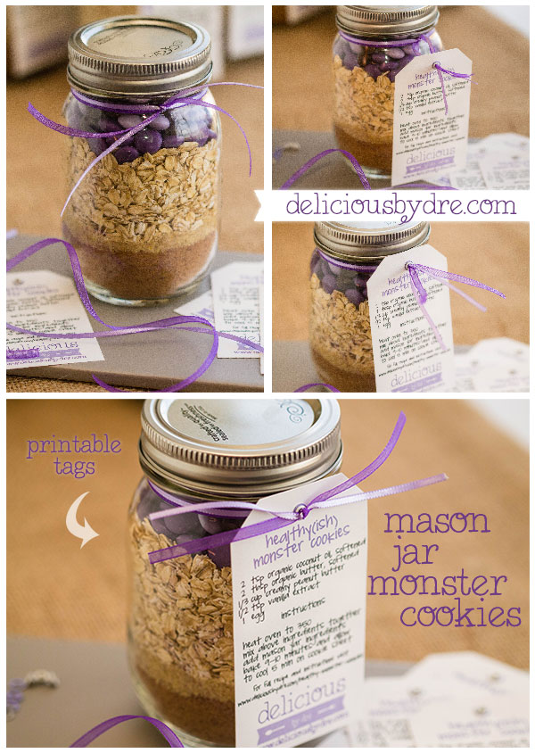 Healthy Mason Jar Monster Cookie Mix (recipe & instructions