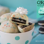 oreo stuffed cake batter cookies