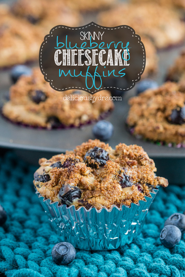 skinny blueberry cheesecake muffins