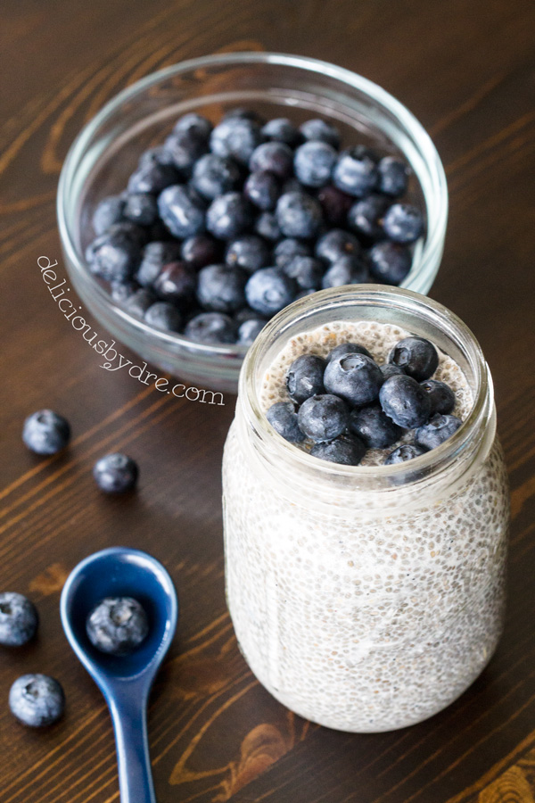 blueberry vanilla chia seed pudding