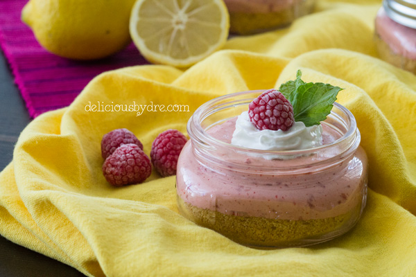 week 8: raspberry lemonade {no-bake} cheesecake