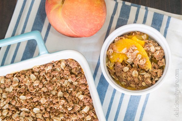 week 13: gluten free peach cobbler crisp