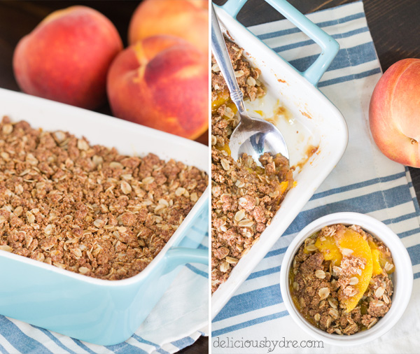 gluten free peach cobbler crisp recipe