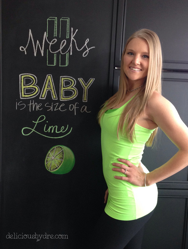 week 11 pregnancy chalkboard