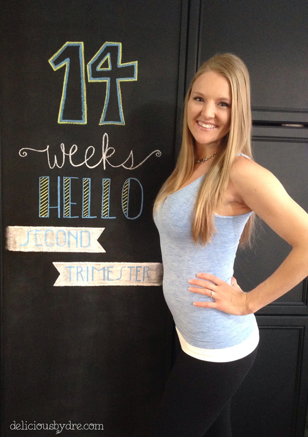 week14 pregnancy chalkboard tracker