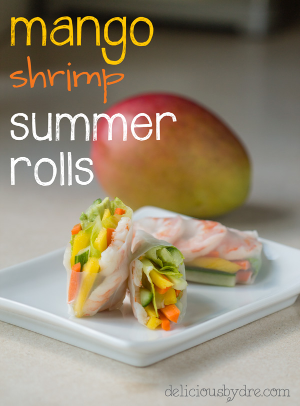 mango shrimp summer rolls