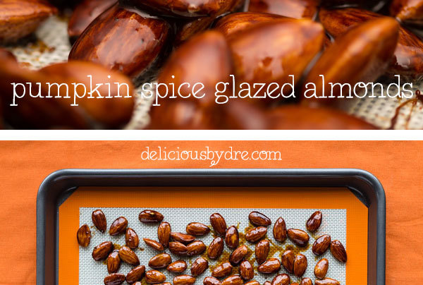 pumpkin spice glazed almonds